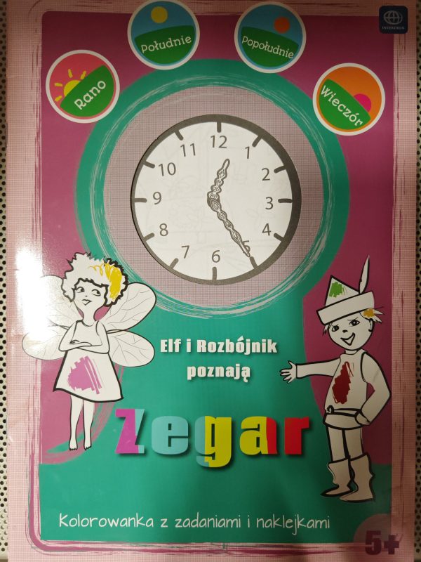 Kolorowanka Elf i rozbójnik. ( Zegar, Pory roku) - obrazek 2
