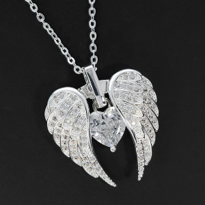 Guardian Angel Opening Silver Plated Angel Wings