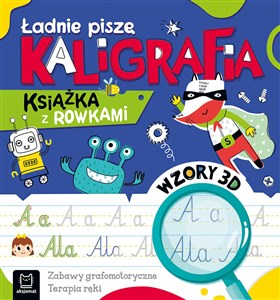 Ładnie piszę Kaligrafia Książka z rowkami  Wzory 3D Zabawy grafomotoryczne, terapia ręki