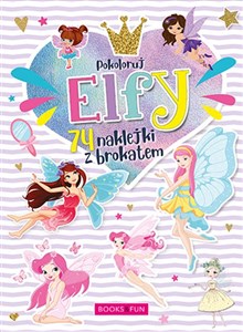 Kolorowanka Elfy plus naklejki z brokatem