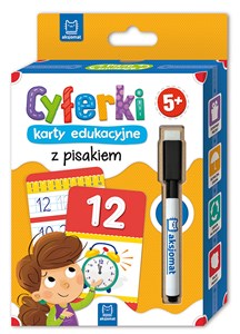 Cyferki Karty edukacyjne z pisakiem 5+