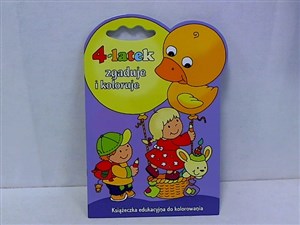 4 latek zgaduje i koloruje Książeczka edukacyjna do kolorowania