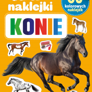 60 kolorowych naklejek Konie